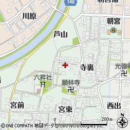 愛知県一宮市萩原町朝宮寺裏1362周辺の地図
