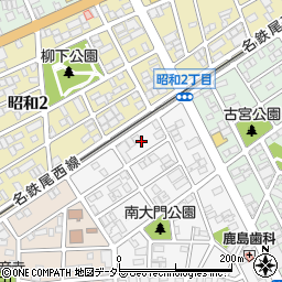 愛知県一宮市宮地1丁目2周辺の地図