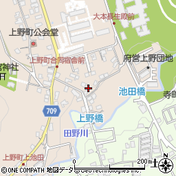 京都府綾部市上野町下池田29周辺の地図