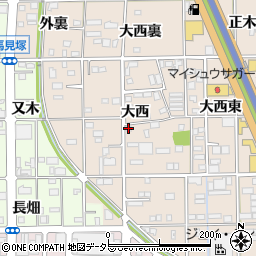 愛知県一宮市浅野大西78周辺の地図