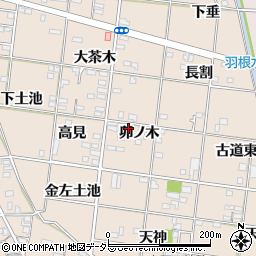 愛知県一宮市浅野（卯ノ木）周辺の地図