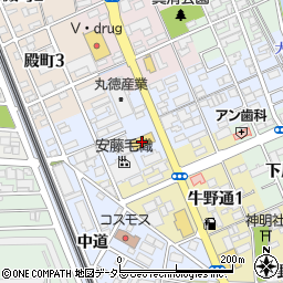 西日本三菱一宮公園通店周辺の地図