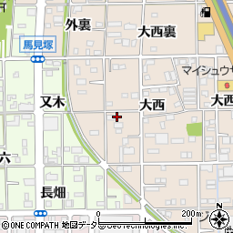 愛知県一宮市浅野大西38周辺の地図