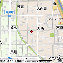 愛知県一宮市浅野大西38-3周辺の地図