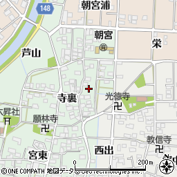 愛知県一宮市萩原町朝宮寺裏1345周辺の地図