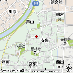 愛知県一宮市萩原町朝宮寺裏1393周辺の地図
