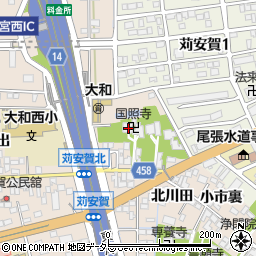 愛知県一宮市大和町苅安賀角出周辺の地図