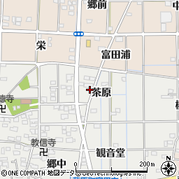 愛知県一宮市萩原町富田方茶原周辺の地図