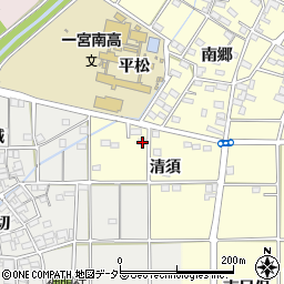 愛知県一宮市千秋町町屋（清須）周辺の地図