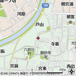 愛知県一宮市萩原町朝宮寺裏1373周辺の地図