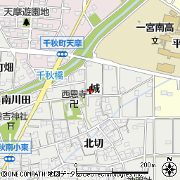 愛知県一宮市千秋町小山城周辺の地図