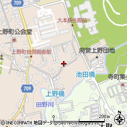京都府綾部市上野町下池田23周辺の地図