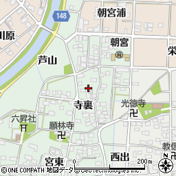 愛知県一宮市萩原町朝宮寺裏1350周辺の地図