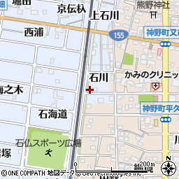 愛知県岩倉市石仏町下石川周辺の地図