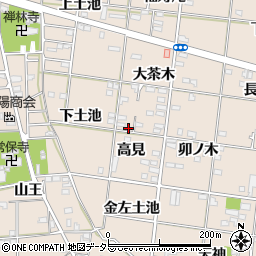 愛知県一宮市浅野高見周辺の地図