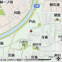愛知県一宮市萩原町朝宮寺裏3周辺の地図
