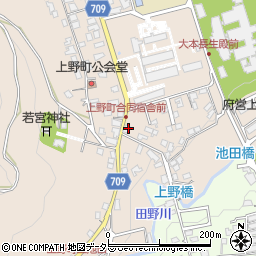 京都府綾部市上野町下池田51周辺の地図