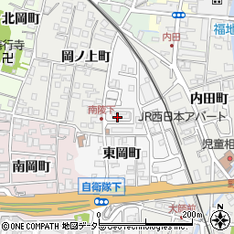 東岡職員住宅周辺の地図