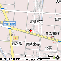 愛知県一宮市千秋町浅野羽根長楽寺76周辺の地図