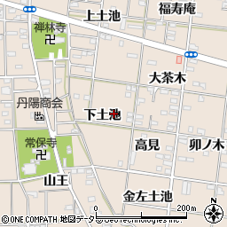愛知県一宮市浅野下土池周辺の地図
