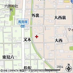 愛知県一宮市浅野大西12周辺の地図