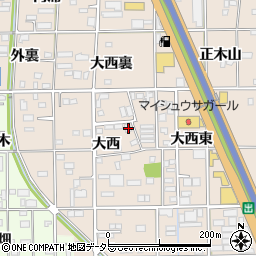 愛知県一宮市浅野大西139周辺の地図