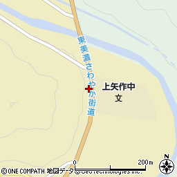 上矢作中学校前周辺の地図