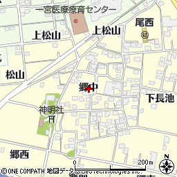 愛知県一宮市蓮池郷中周辺の地図