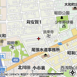県営苅安賀住宅周辺の地図