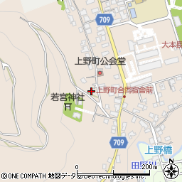 京都府綾部市上野町藤山周辺の地図