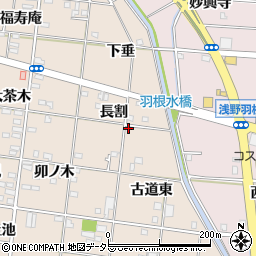 愛知県一宮市浅野長割30-3周辺の地図