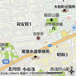法来寺周辺の地図