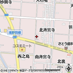 愛知県一宮市千秋町浅野羽根長楽寺68周辺の地図