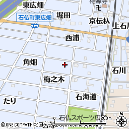 愛知県岩倉市石仏町中道周辺の地図