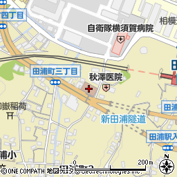 田浦郵便局集荷周辺の地図
