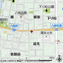 愛知県岩倉市八剱町市江東周辺の地図