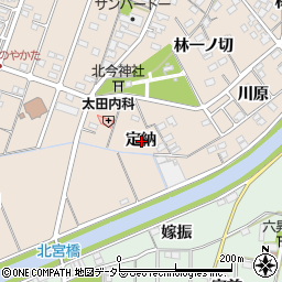 愛知県一宮市北今定納周辺の地図