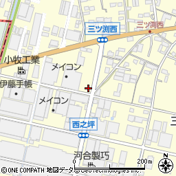 愛知県小牧市三ツ渕989-1周辺の地図
