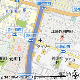 愛知県小牧市曙町29周辺の地図