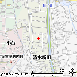 神奈川県小田原市清水新田周辺の地図