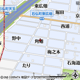 愛知県岩倉市石仏町角畑周辺の地図
