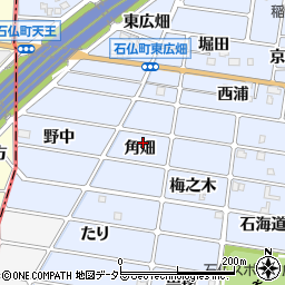 愛知県岩倉市石仏町（角畑）周辺の地図