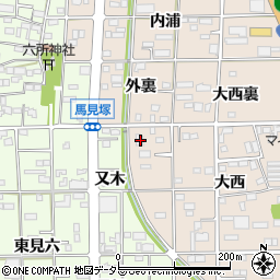 愛知県一宮市浅野大西2周辺の地図