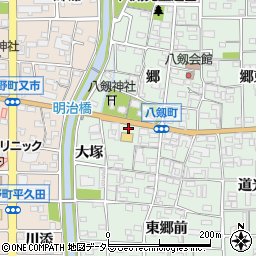 ワークマン岩倉店駐車場周辺の地図