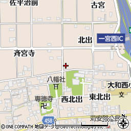 愛知県一宮市大和町苅安賀北出70周辺の地図