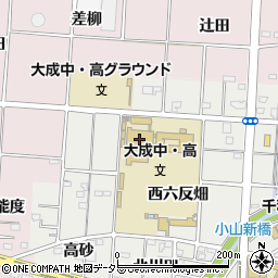 大成中学校周辺の地図