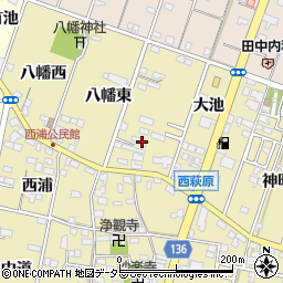 愛知県一宮市西萩原八幡東40周辺の地図