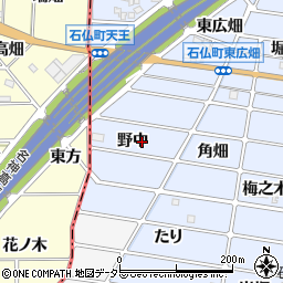 愛知県岩倉市石仏町西野中周辺の地図