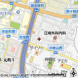 愛知県小牧市曙町35周辺の地図