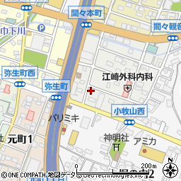 愛知県小牧市曙町35周辺の地図